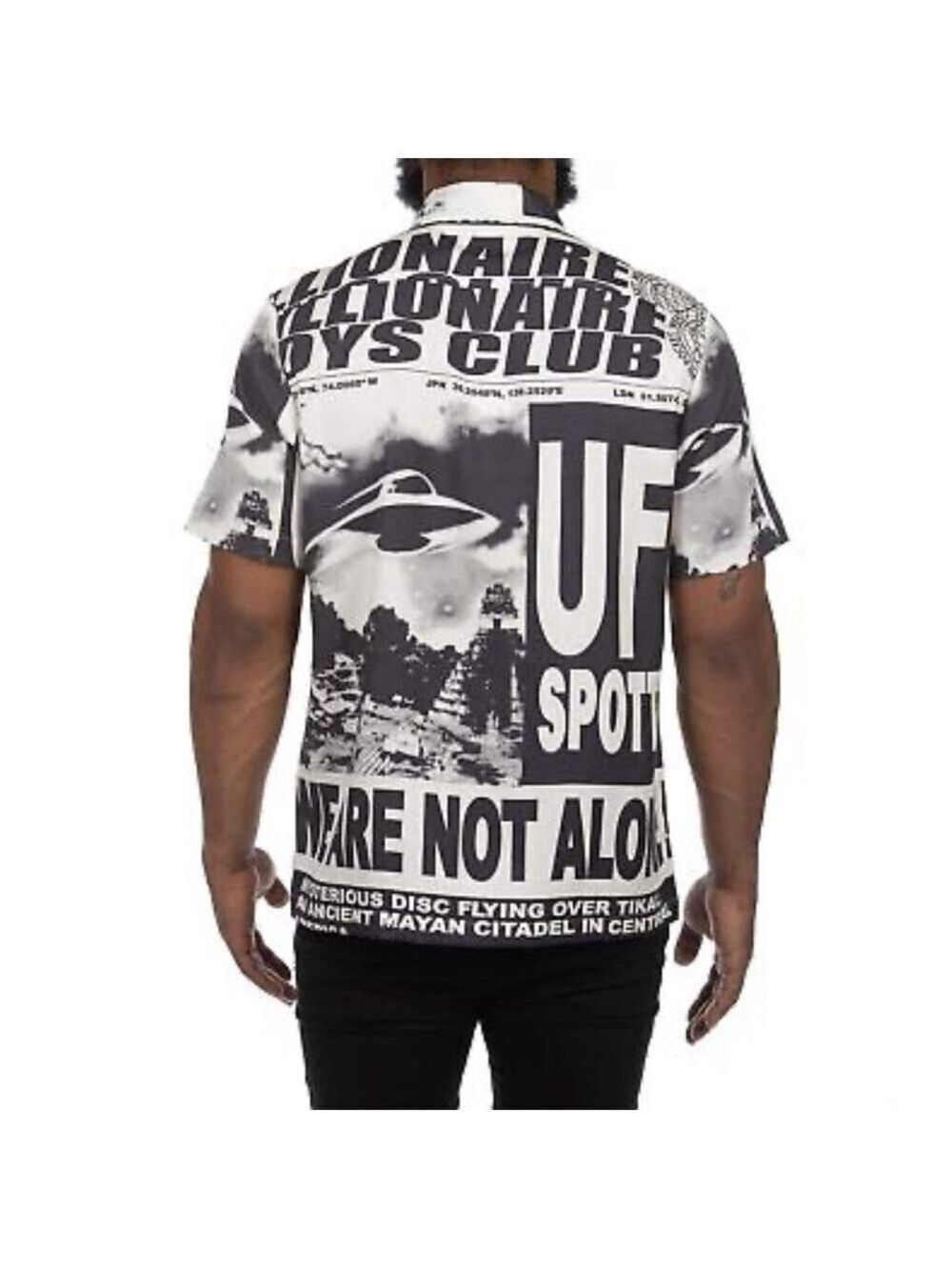 NWT. Billionaire Boys Club UFO Gardenia Button Down Short Sleeve Shirt Size XXL - Picture 5 of 13